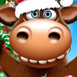 Niedliche Weihnachtskuh