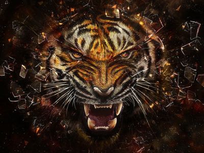 Furchtbarer Tiger