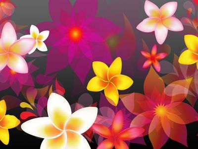 Buntes Blumen Abstraktes Design