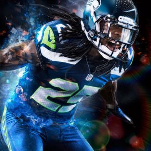 Dynamischer NFL-Spieler in Aktion