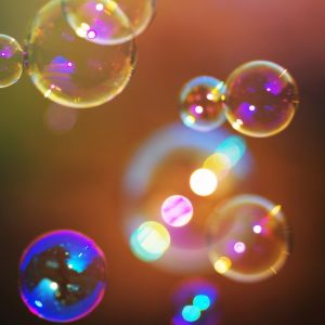 Bunte Blasen und Lichter