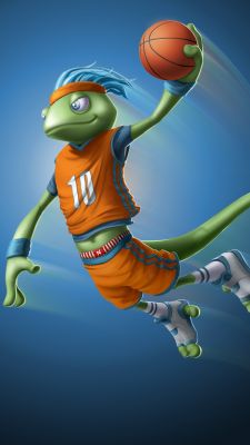 Basketball-Echse Charakter