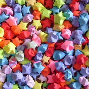 Bunte Papiersterne