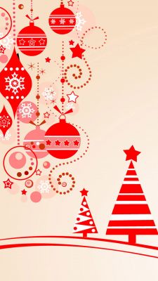 Weihnachtsornamente und Bäume