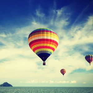 Bunte Heißluftballons