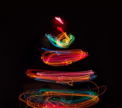 Bunte Lichtspuren