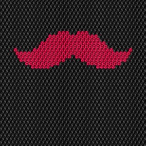 Pixelierte Schnurrbart-Design