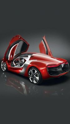 Futuristisches Rotes Autodesign