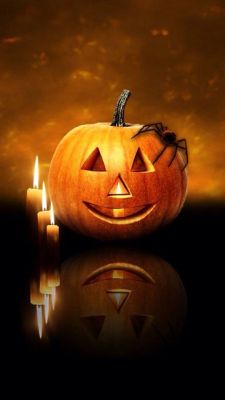 Halloween-Kürbis mit Kerzen