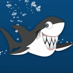 Cartoon-Hai Unter Wasser