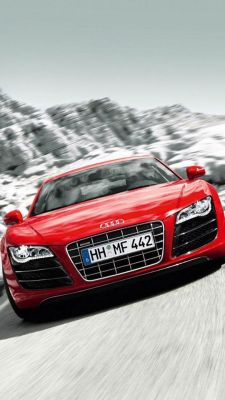 Rotes Audi R8 Sportwagen