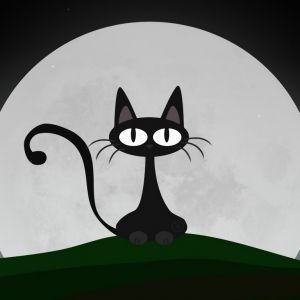 Schwarze Katzen-Silhouette