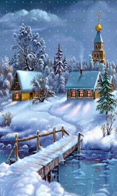 Winterwunderland Weihnachts Szene