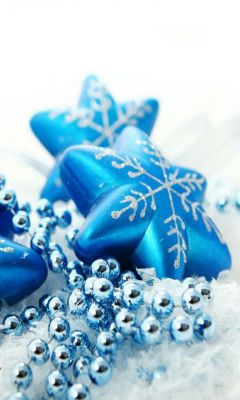 Blaue Weihnachtsornamente