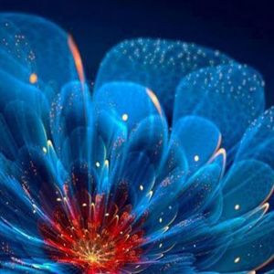 Blaue Abstrakte Blume