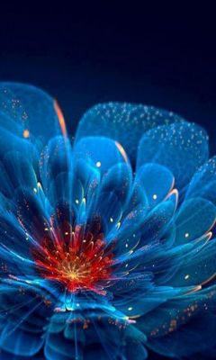 Blaue Abstrakte Blume