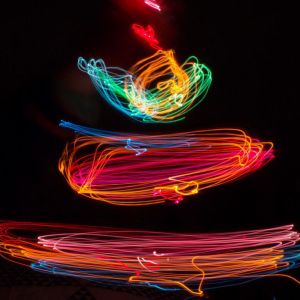 Bunte Lichtspuren Weihnachten
