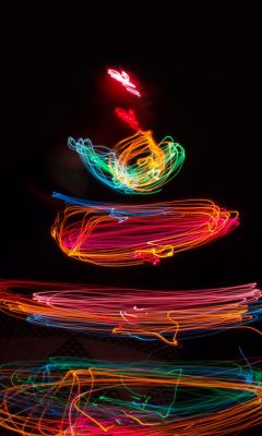 Bunte Lichtspuren Weihnachten
