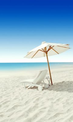 Strandsonne und Liegestuhl