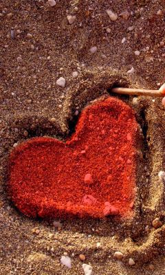 Herz im Sand