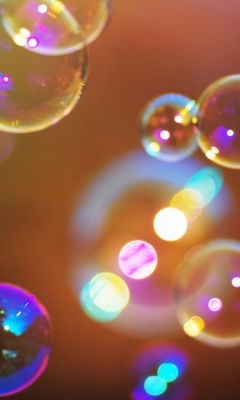 Bunte Blasen und Lichter