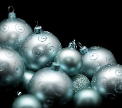 Elegante Blaue Weihnachtsornamente