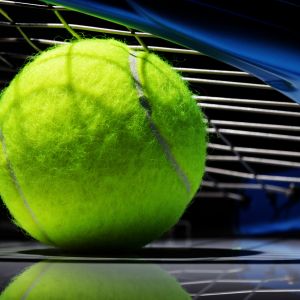 Lebendige Tennisball-Nahaufnahme