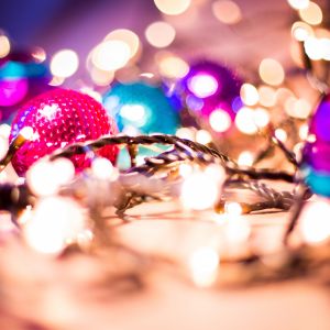 Bunte Weihnachtslichter