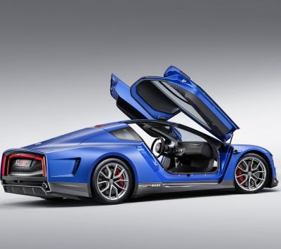 Blaues Sportauto