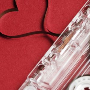 Herzförmiges Kassettentape