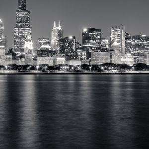 Chicago Skyline bei Nacht