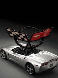 Corvette C6 Logo und Auto