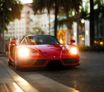 Ferrari Enzo bei Sonnenuntergang