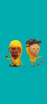 Cartoonfiguren in Gelb